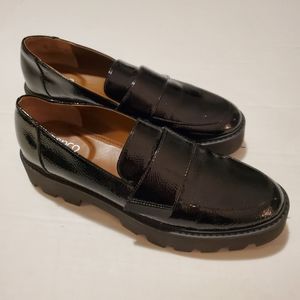 NWOT chunky sole Franco Sarto Patent Loafer